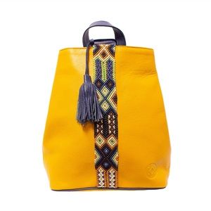 Cristina Orozco Yellow Leather Backpack